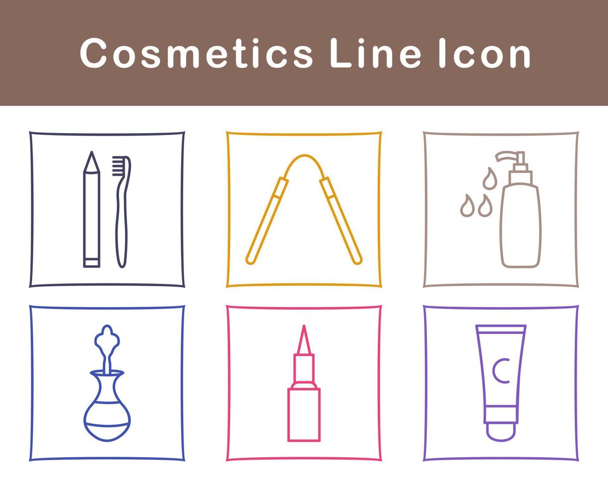 productos cosméticos vector icono conjunto