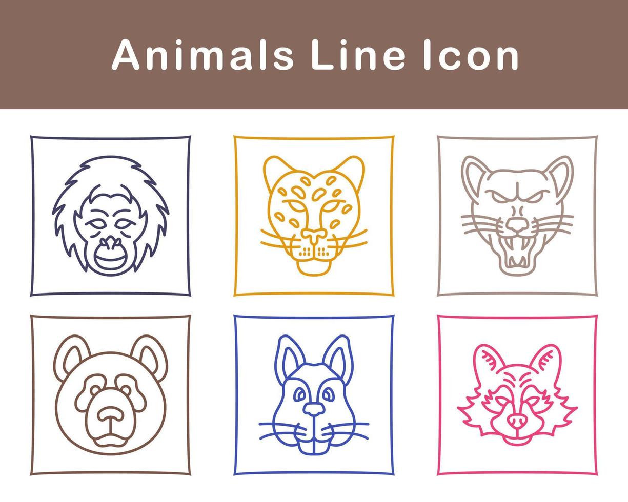 animales vector icono conjunto