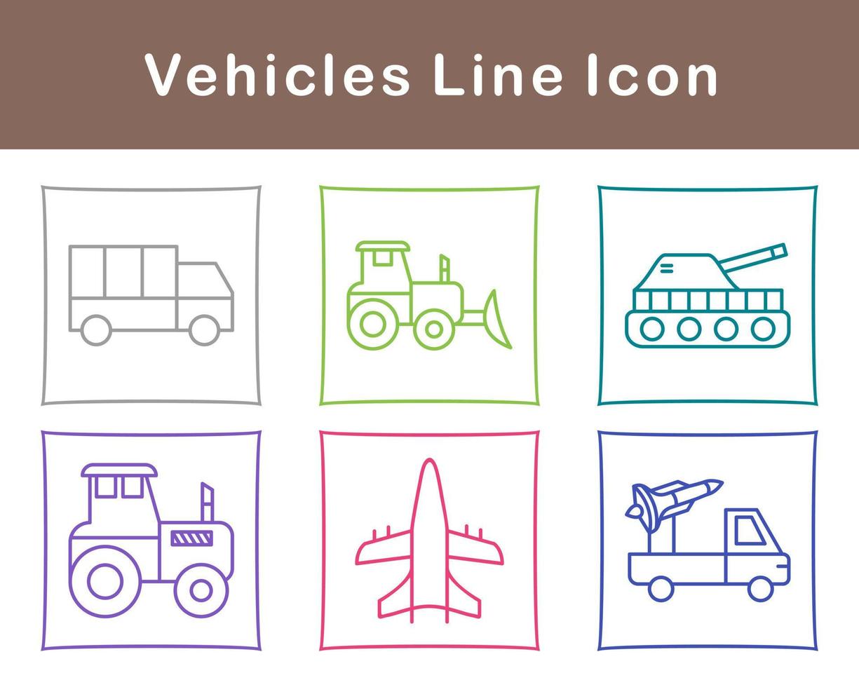 vehículos vector icono conjunto