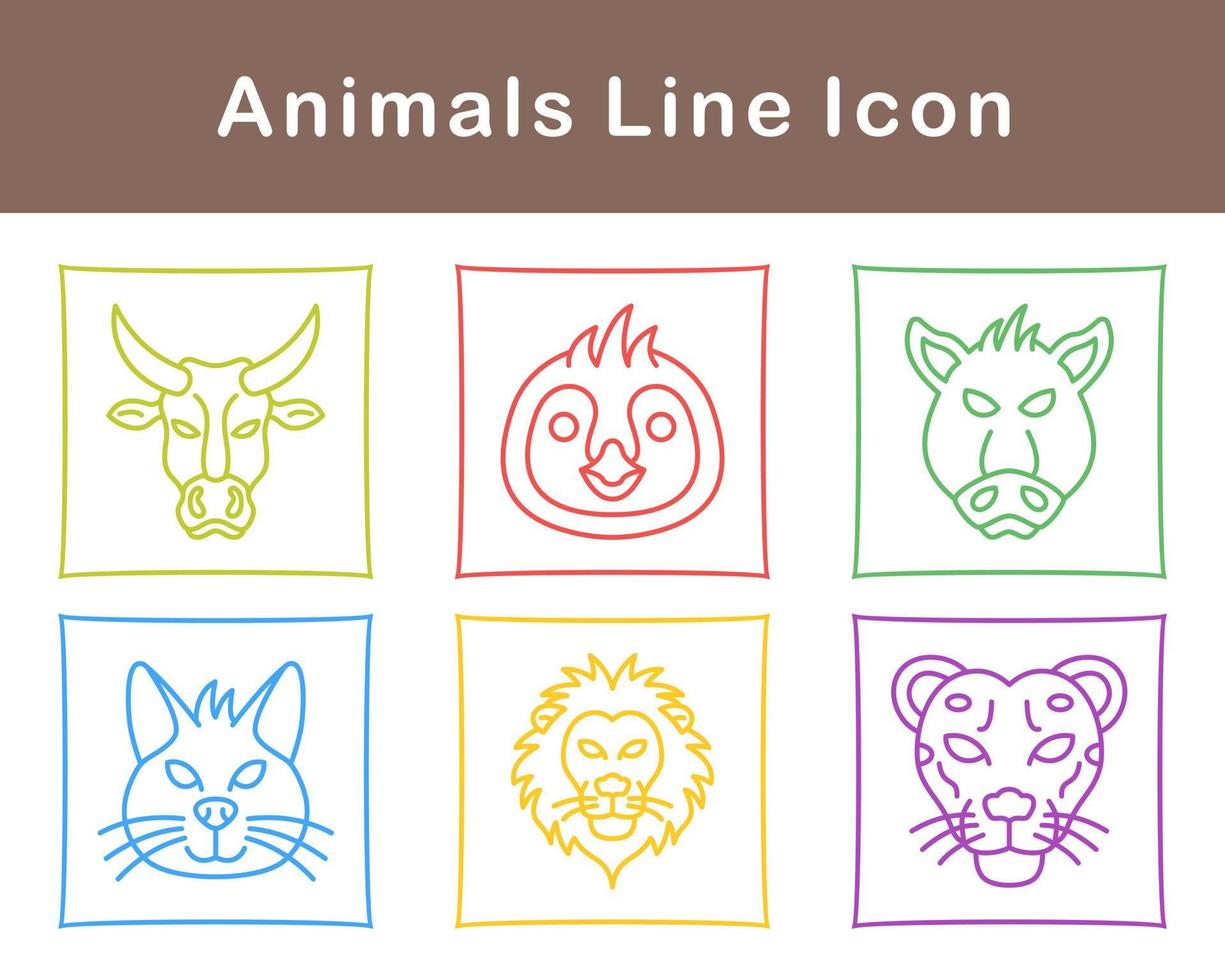 animales vector icono conjunto