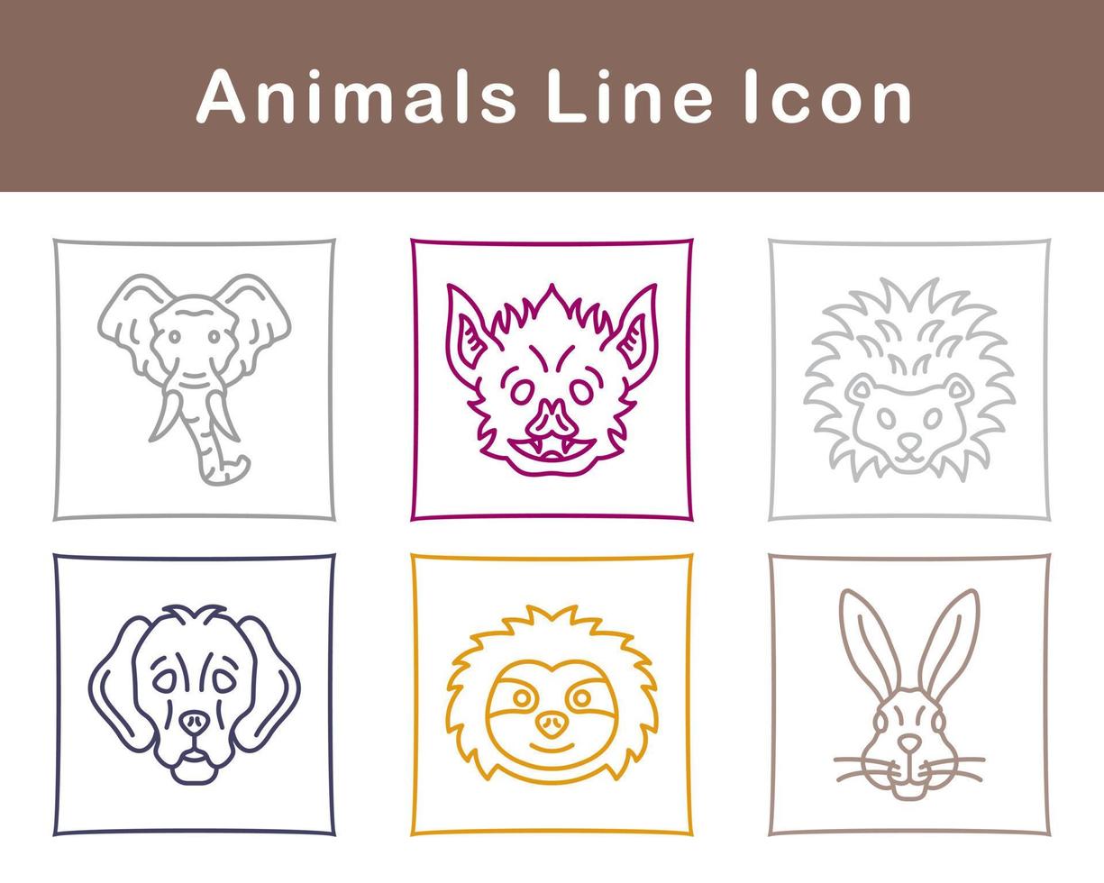 animales vector icono conjunto