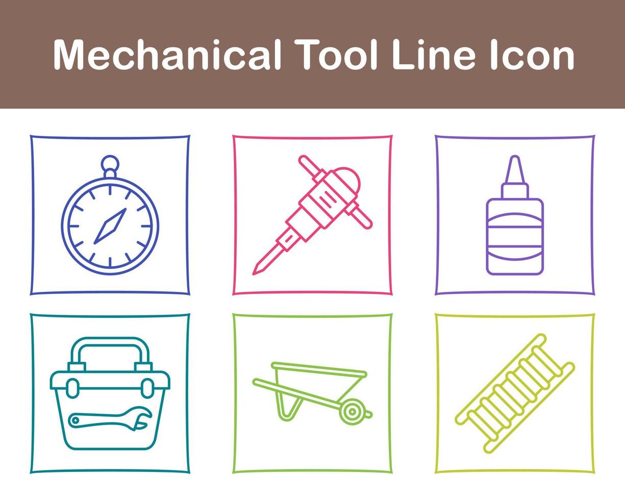 Mechanical Tool Vector Icon Set