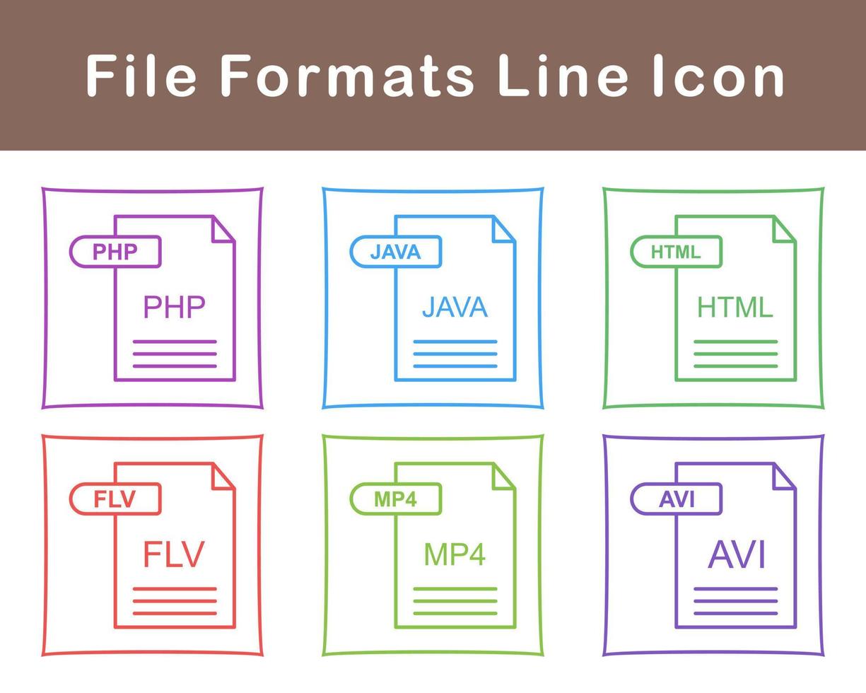 archivo formatos vector icono conjunto