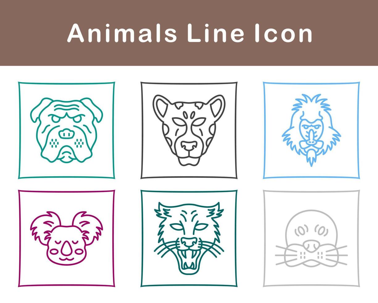 animales vector icono conjunto