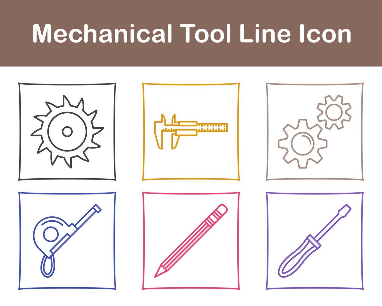 Mechanical Tool Vector Icon Set