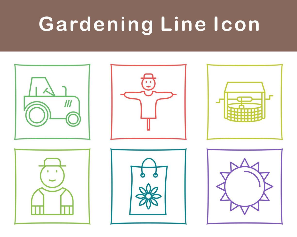 jardinería vector icono conjunto