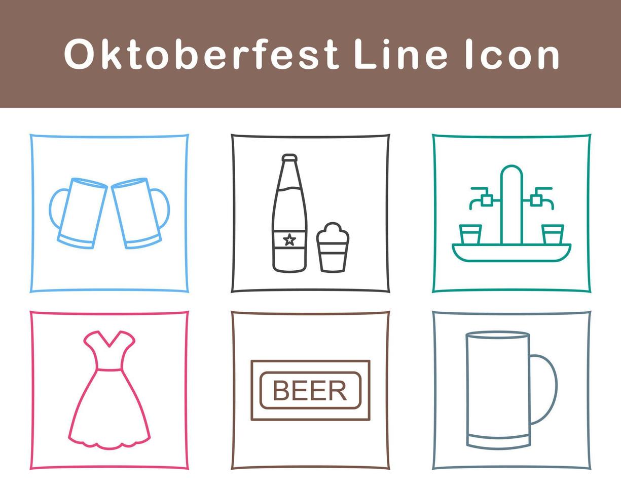 Oktoberfest vector icono conjunto