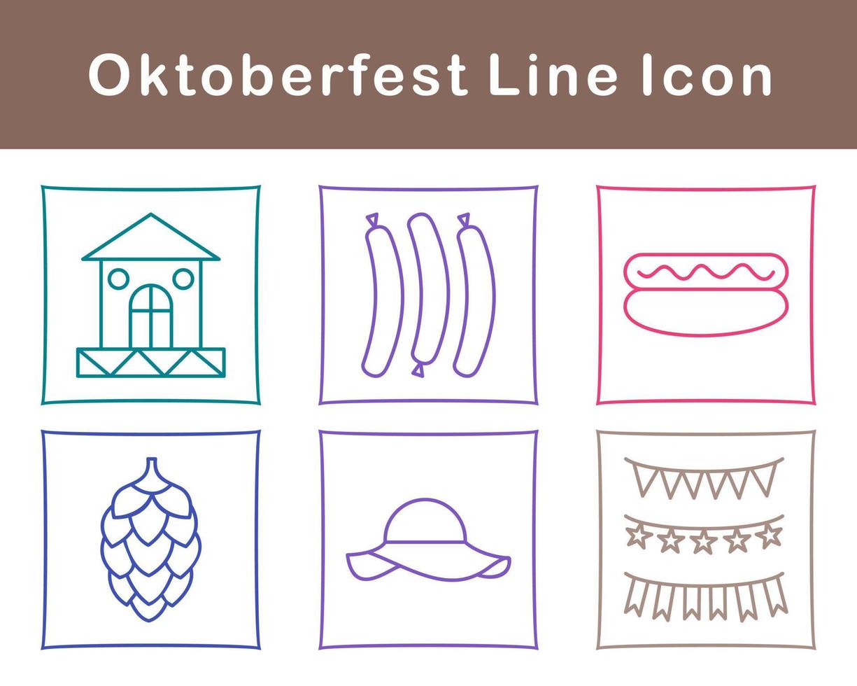 Oktoberfest vector icono conjunto