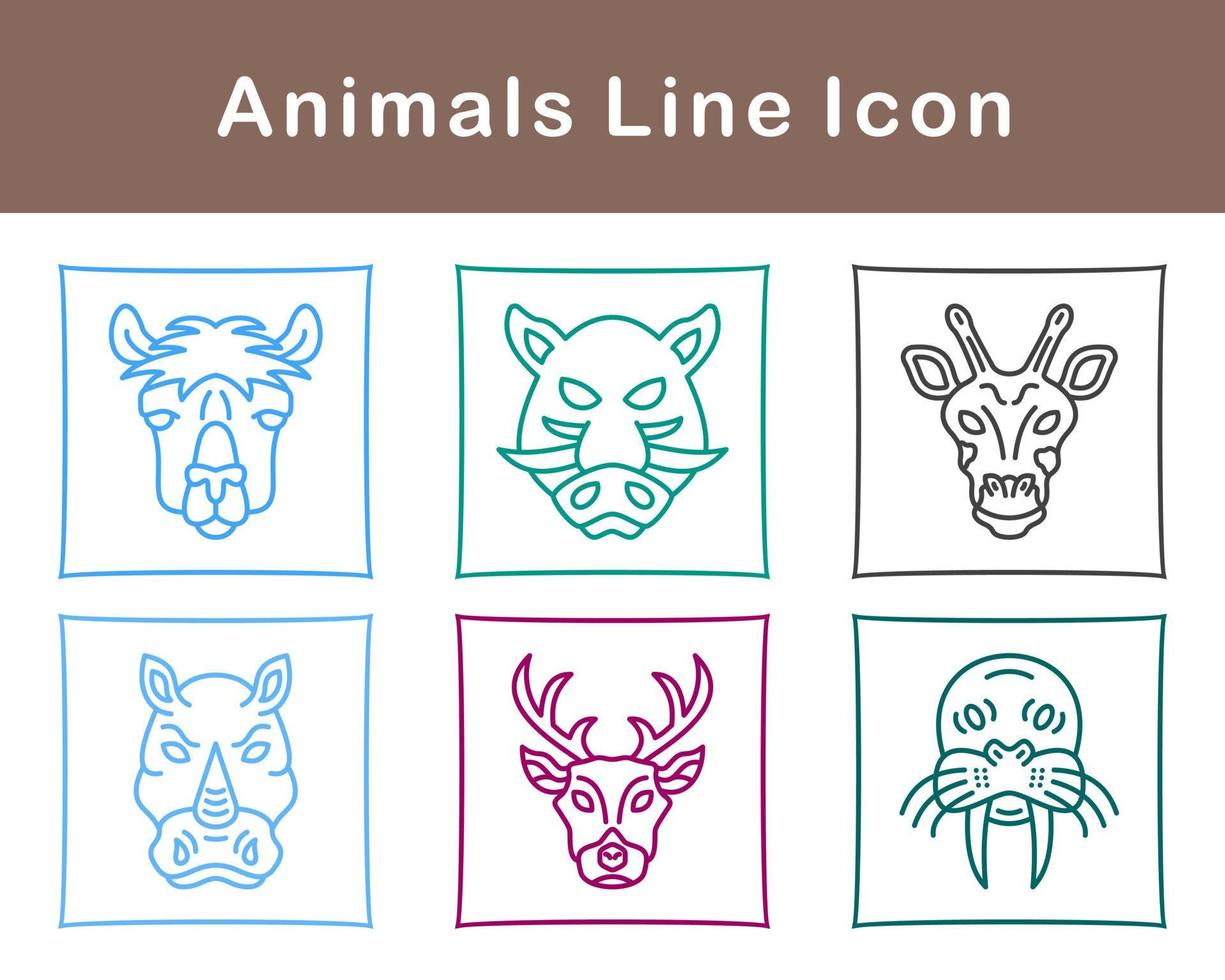 animales vector icono conjunto