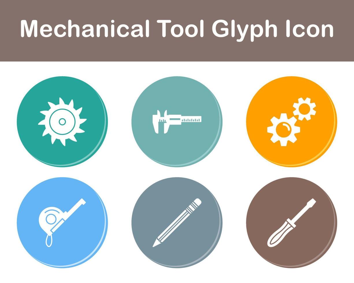 Mechanical Tool Vector Icon Set