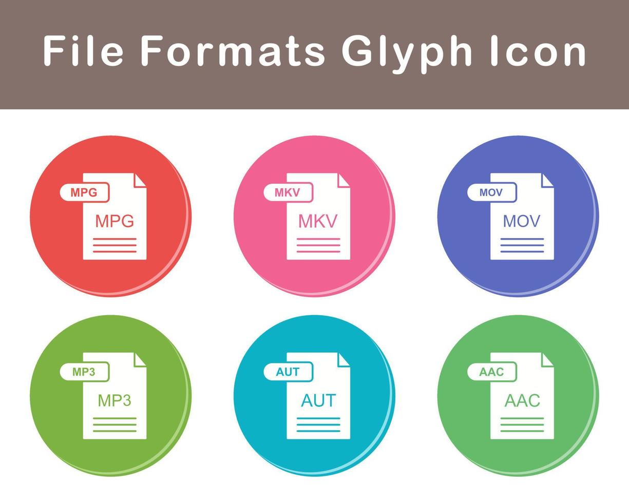 File Formats Vector Icon Set