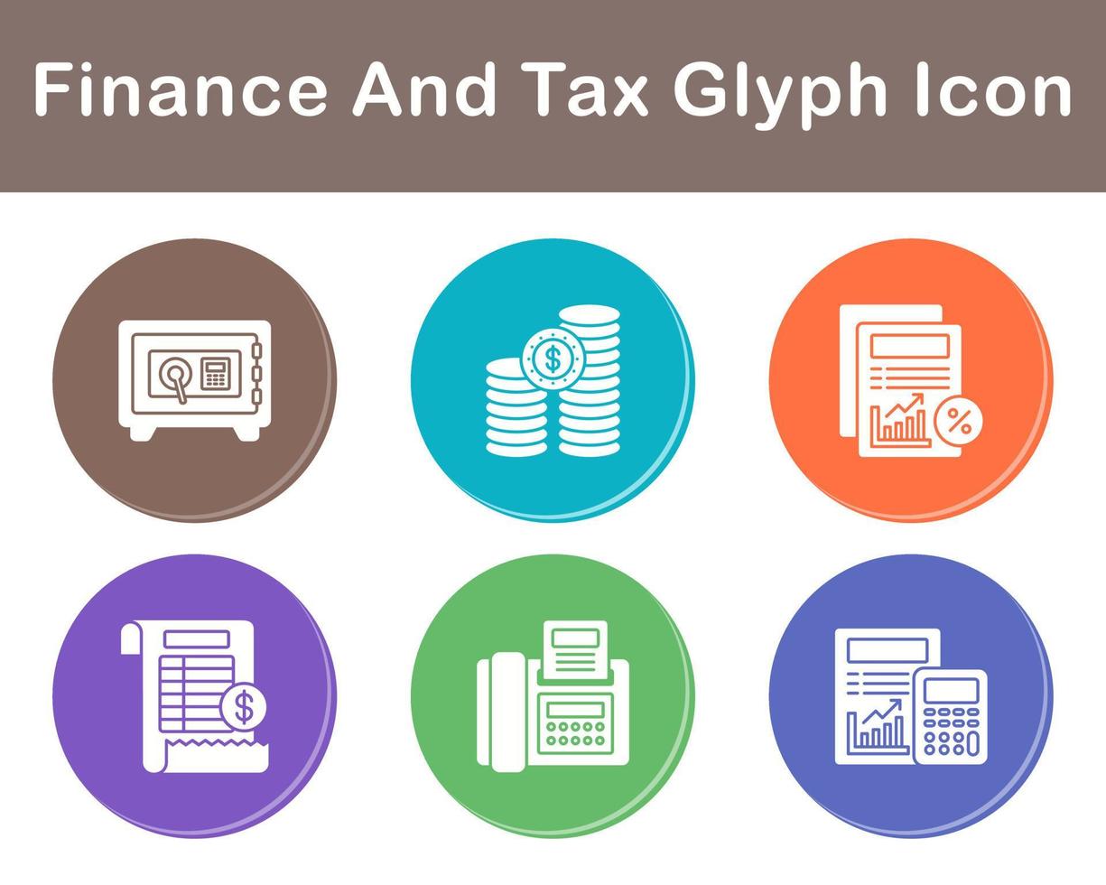 Finance And Tax Vector Icon Set