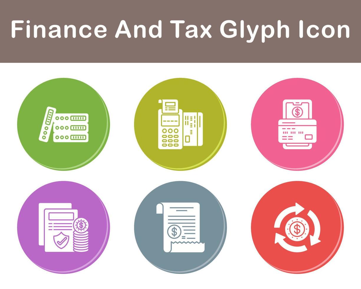 Finance And Tax Vector Icon Set