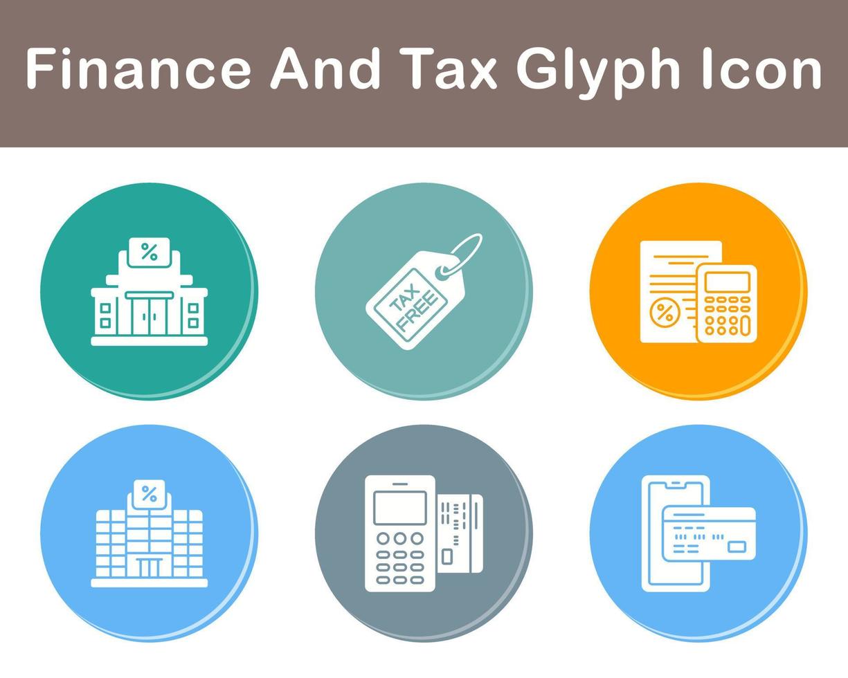 Finance And Tax Vector Icon Set