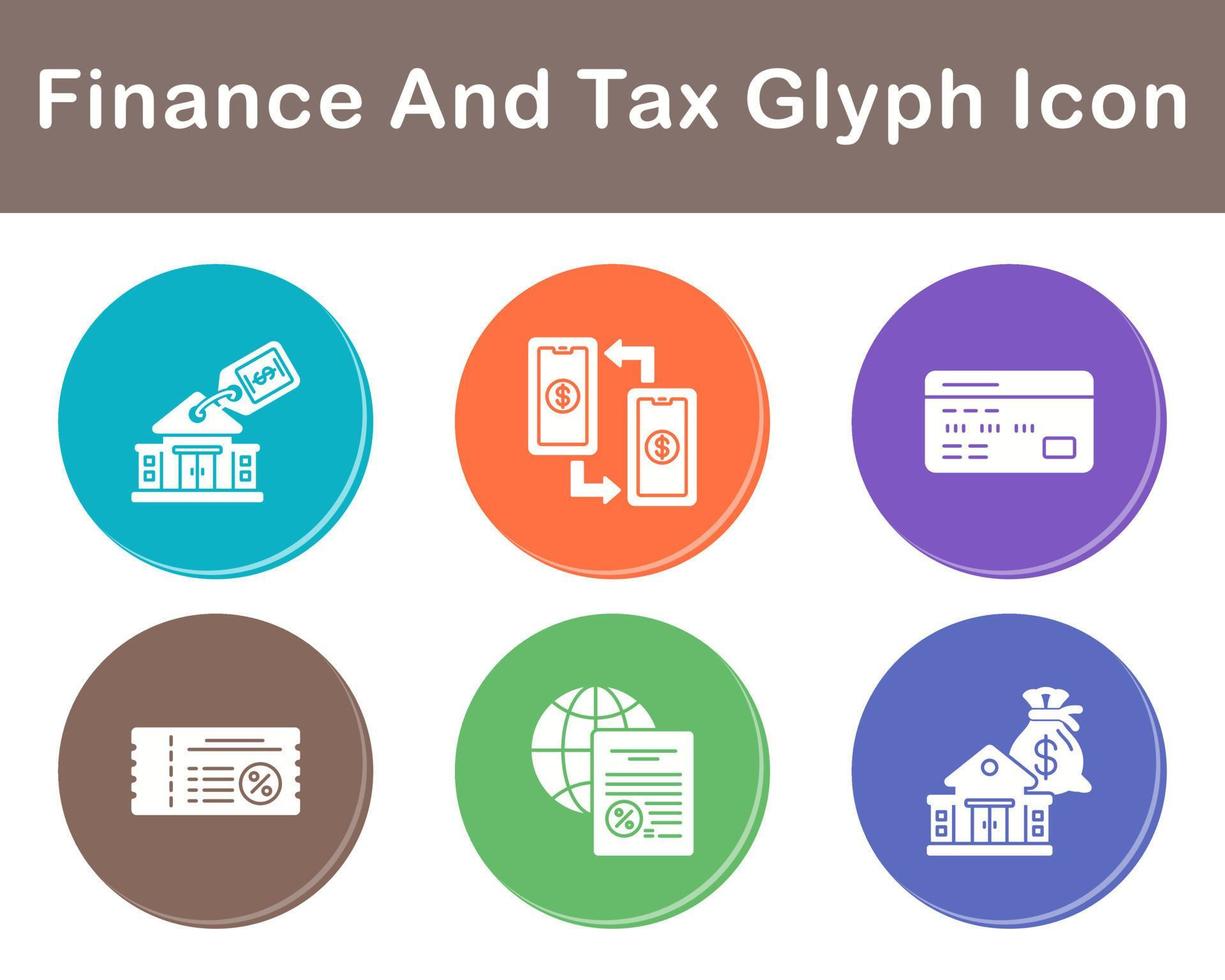 Finance And Tax Vector Icon Set