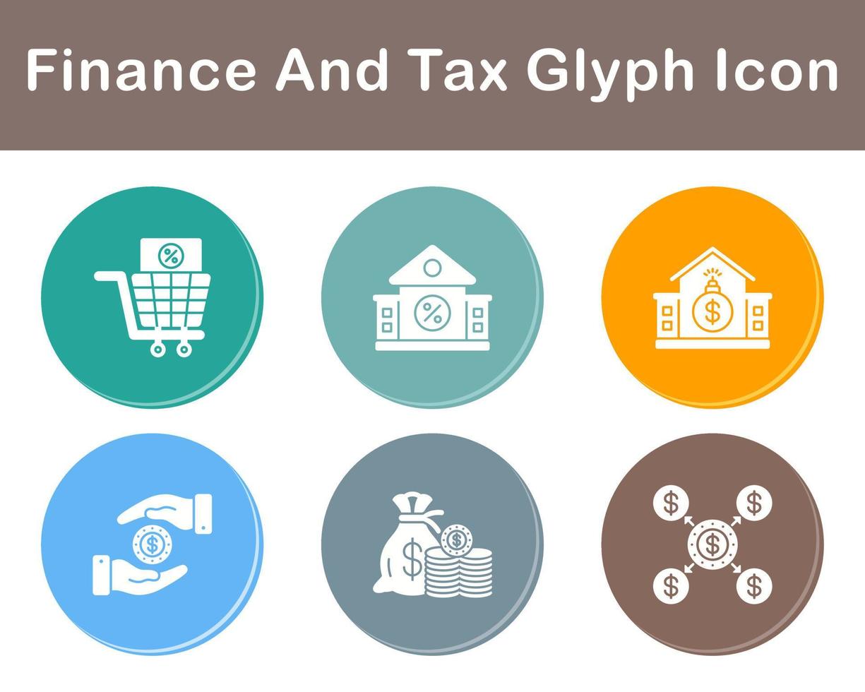 Finance And Tax Vector Icon Set