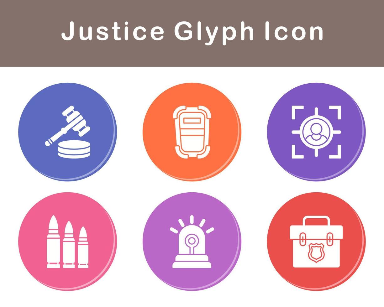 Justice Vector Icon Set