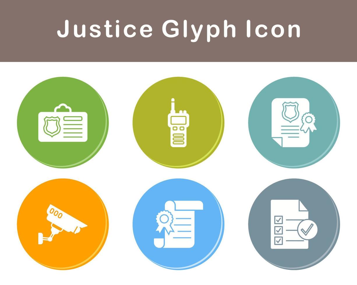 Justice Vector Icon Set