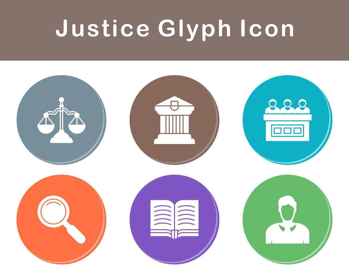 Justice Vector Icon Set
