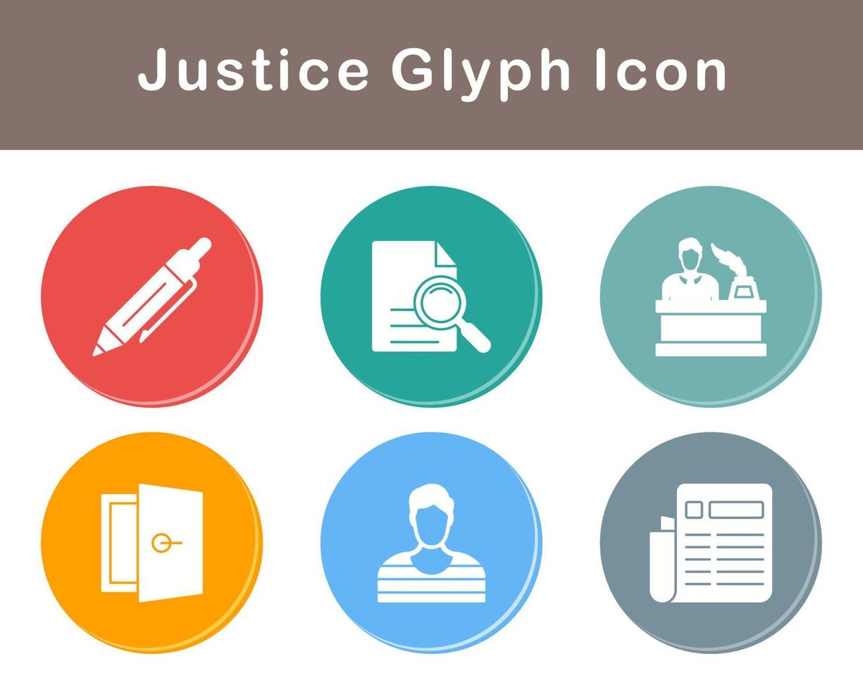 Justice Vector Icon Set