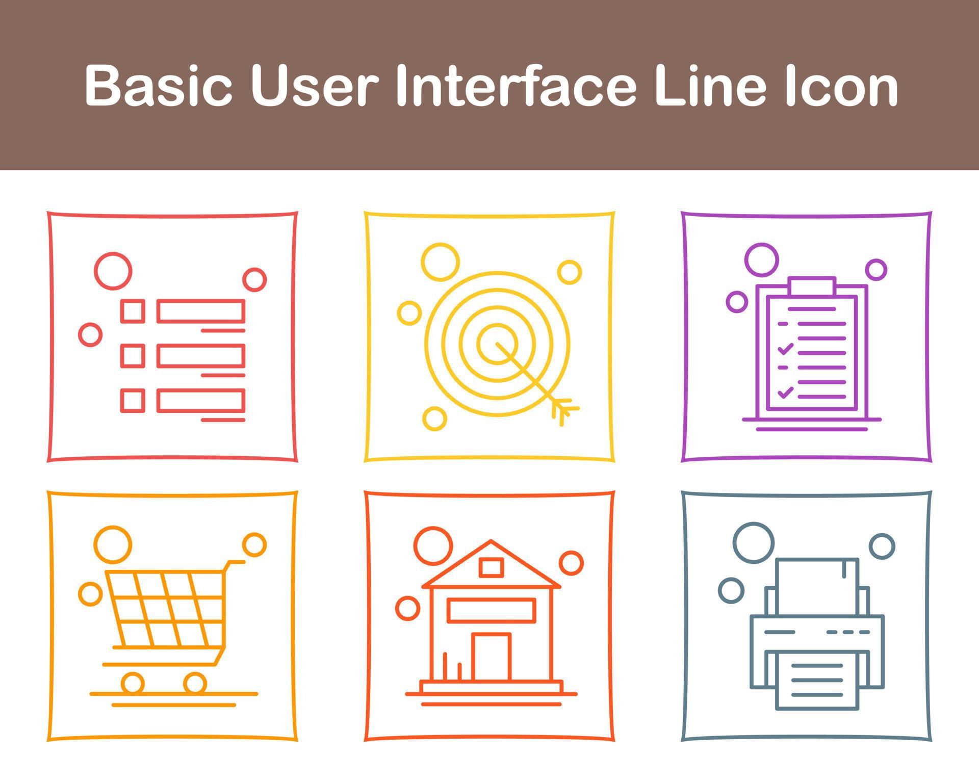 Basic User Interface Vector Icon Set 21505540 Vector Art at Vecteezy