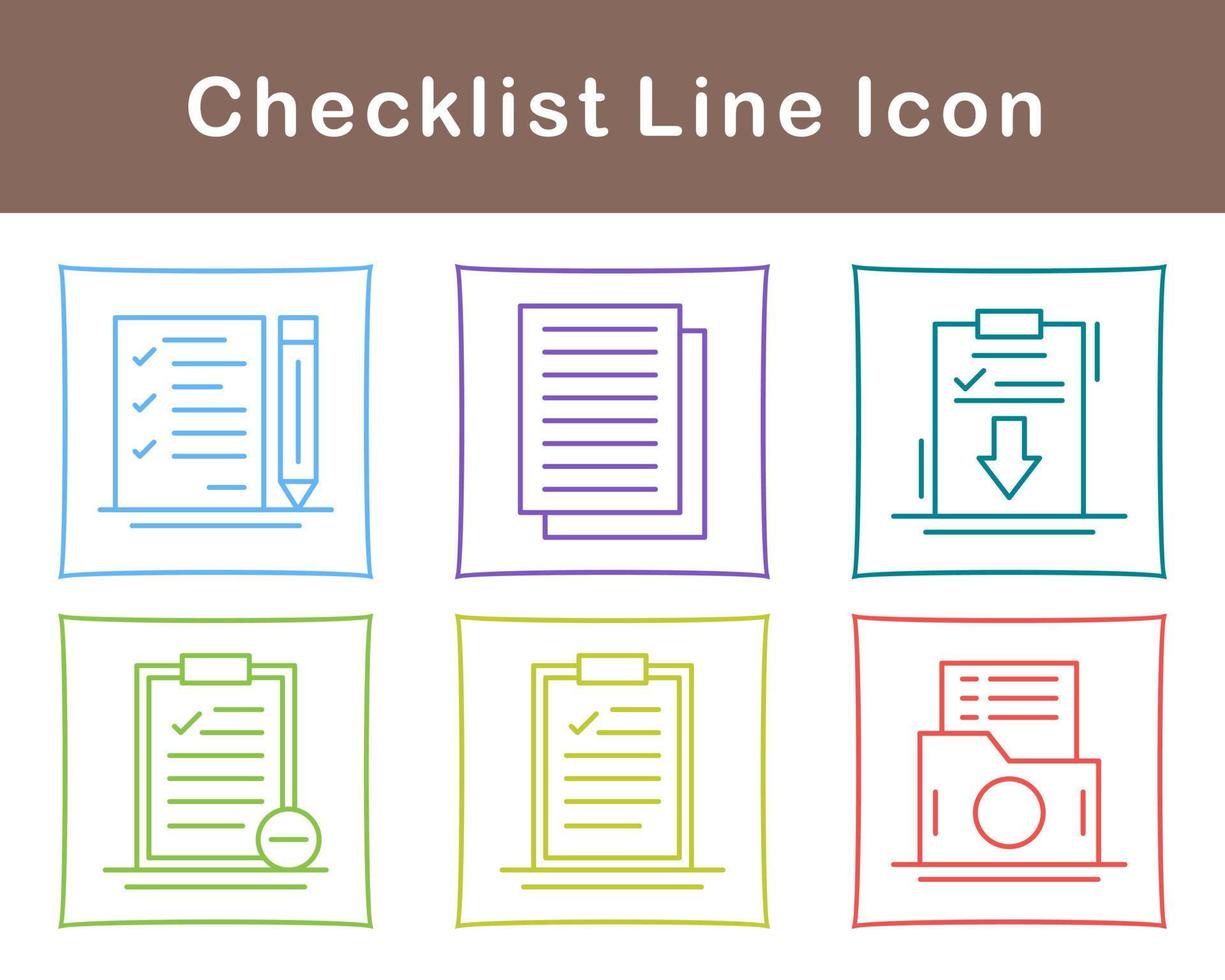 Lista de Verificación vector icono conjunto