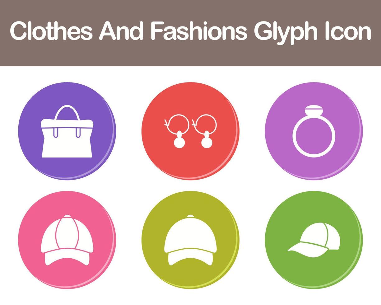 Clothes And Fashions Vector Icon Set