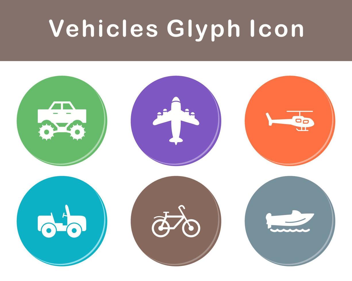 Vehicles Vector Icon Set