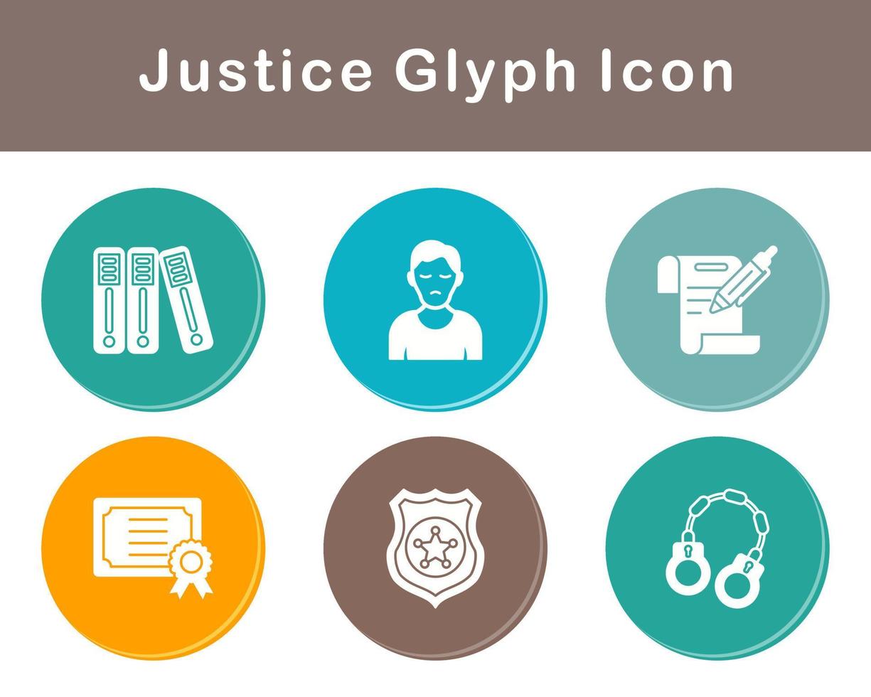 Justice Vector Icon Set