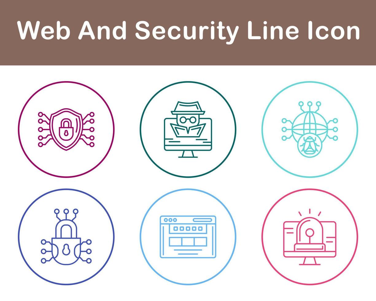 Web And Security Vector Icon Set