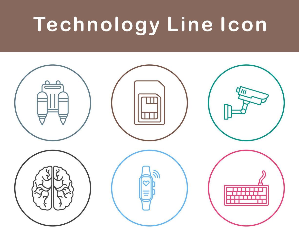 tecnología vector icono conjunto