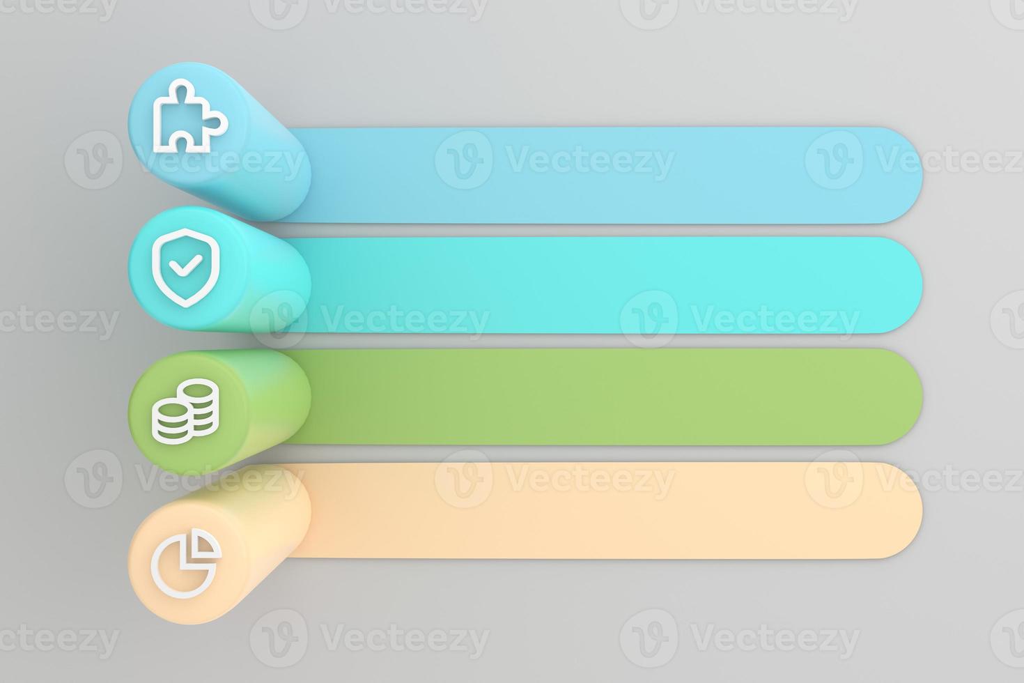 Perspective Infographic Pillars with shadows. Presentation template. 5 step options. Chart concept photo