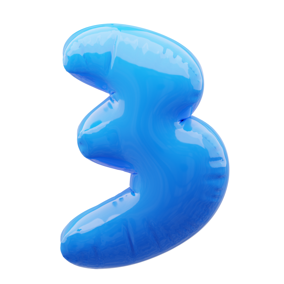 3d alphabet number balloon png