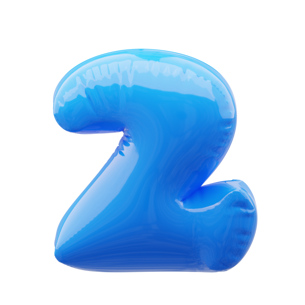 3d alphabet nombre ballon png