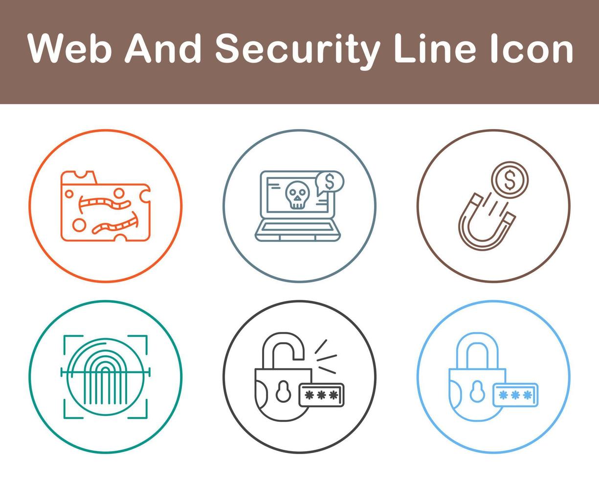 Web And Security Vector Icon Set