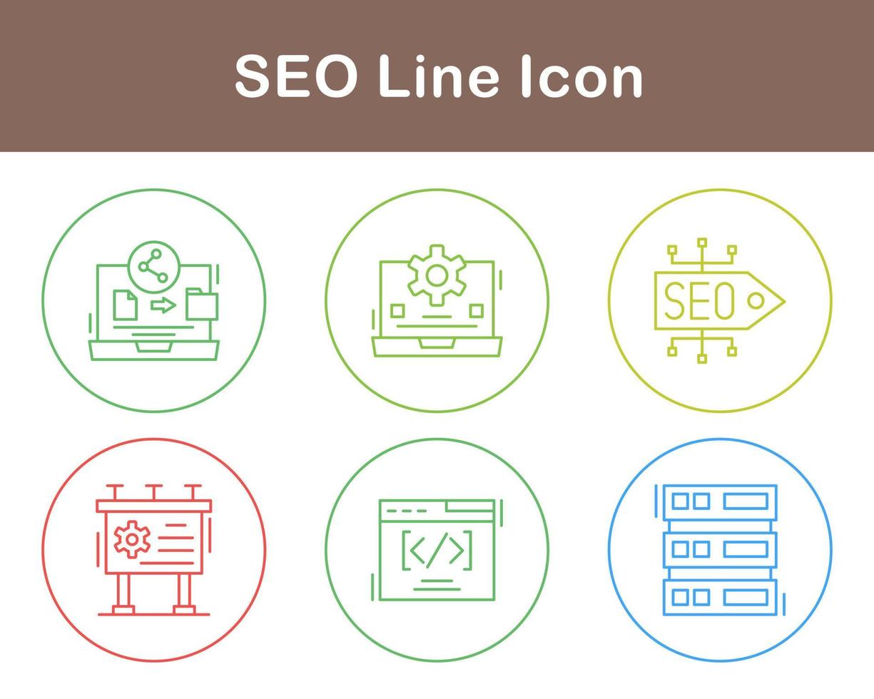 seo vector icono conjunto