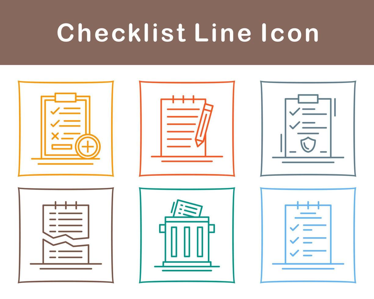 Lista de Verificación vector icono conjunto