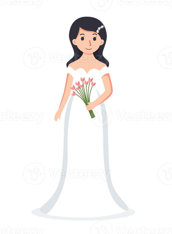 Bride wedding cartoon illustration png