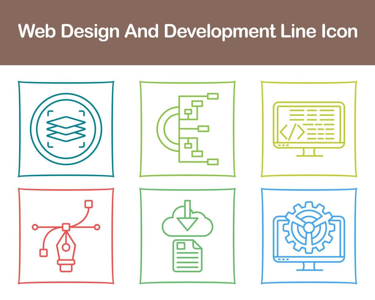 Web Design And Development Vector Icon Set