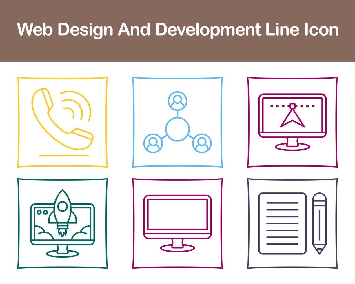 Web Design And Development Vector Icon Set