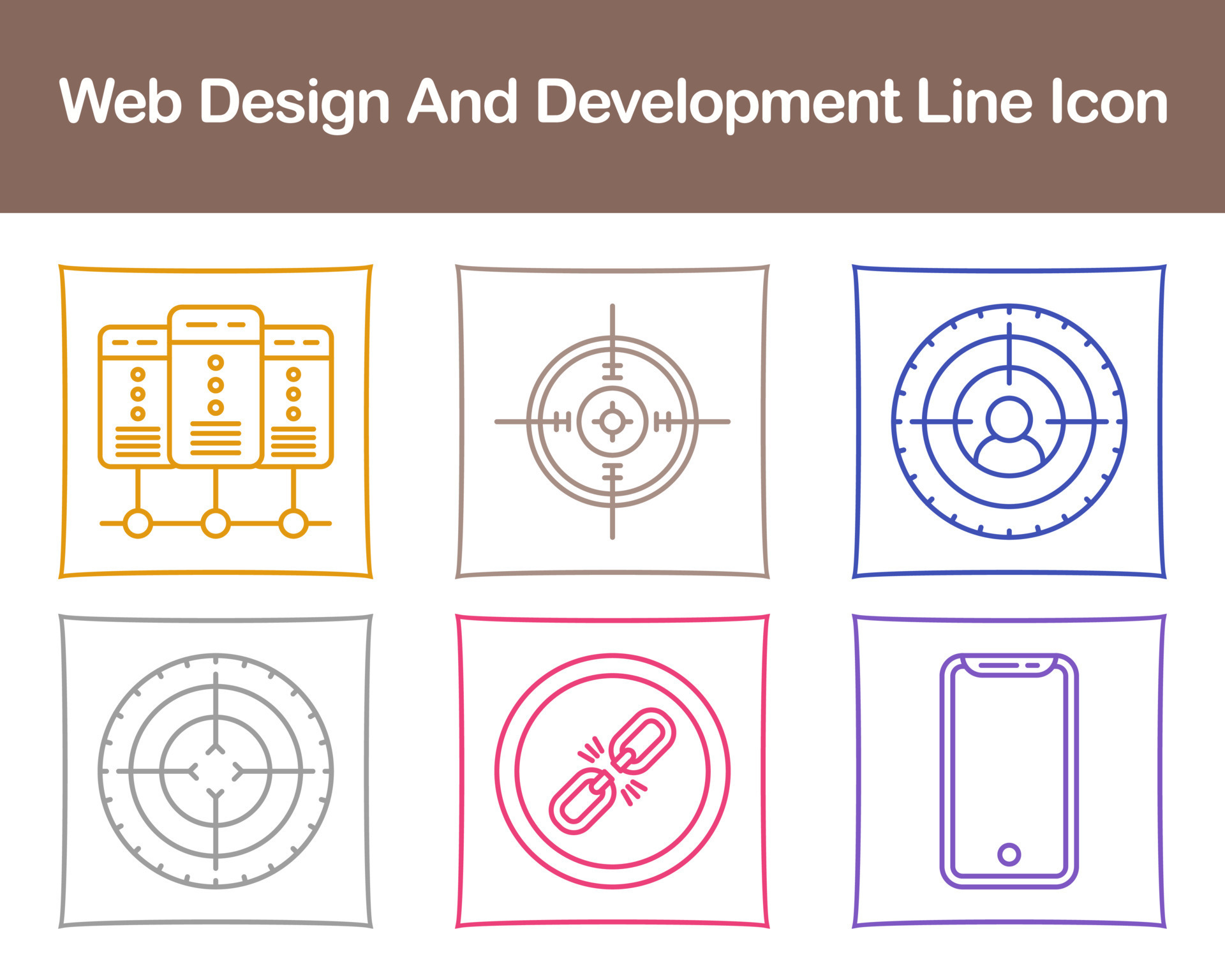 Web Design And Development Vector Icon Set 21505941 Vector Art at Vecteezy