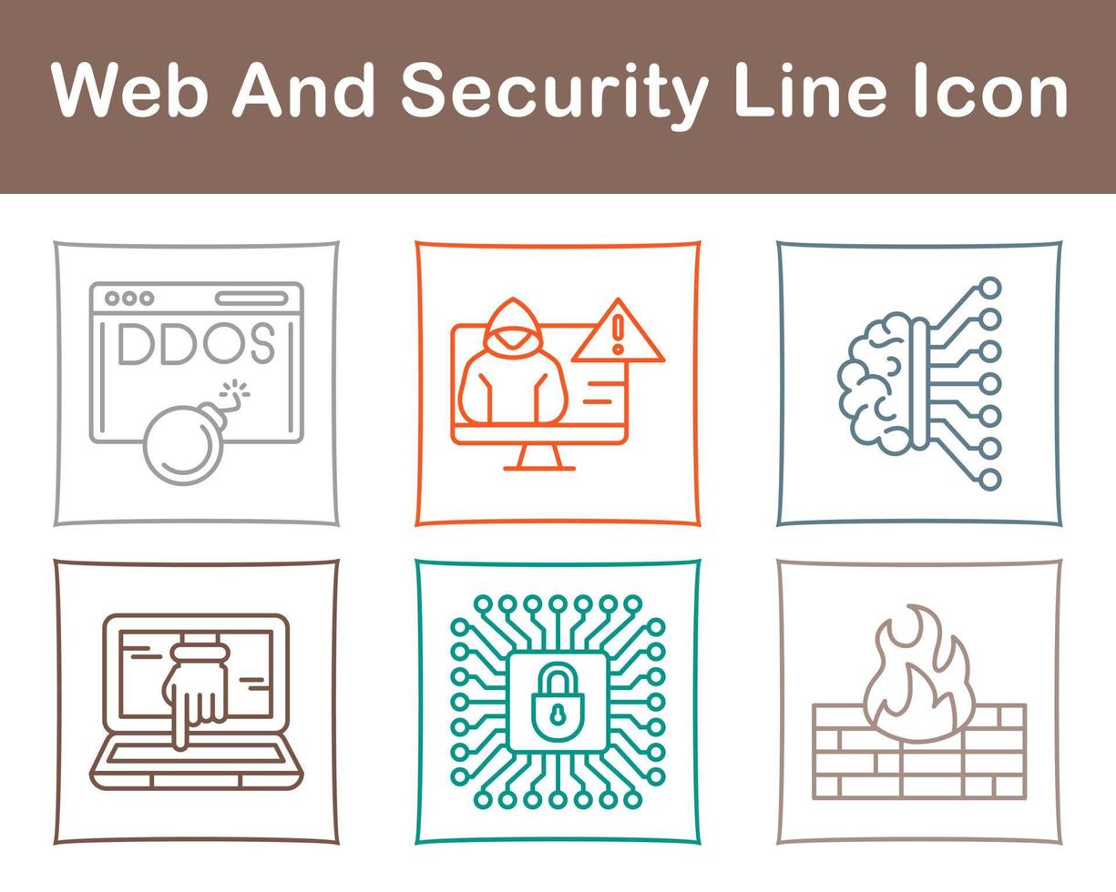 Web And Security Vector Icon Set