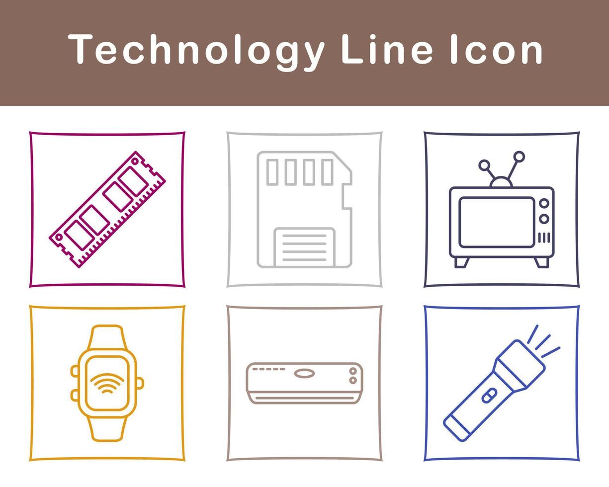 tecnología vector icono conjunto