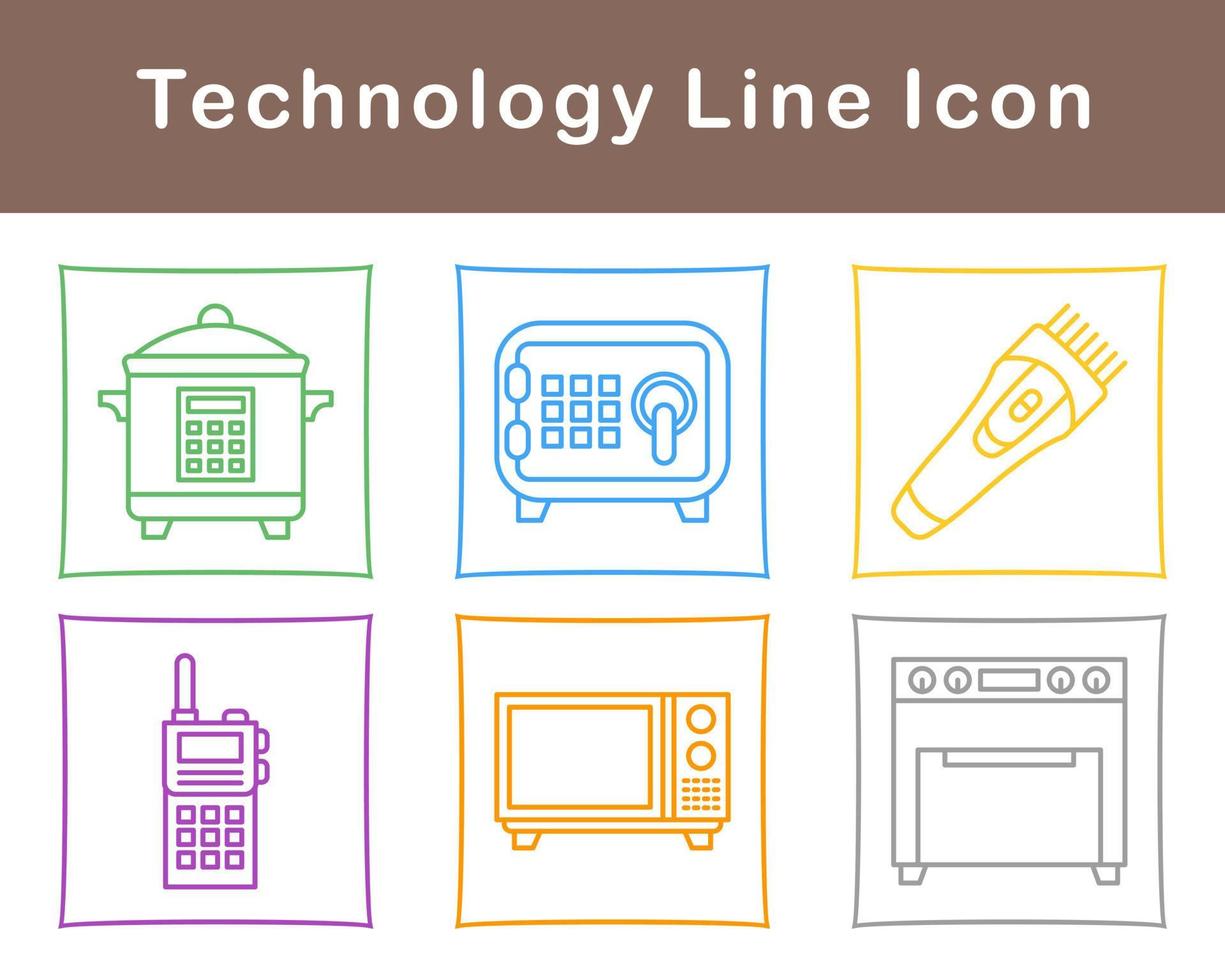 tecnología vector icono conjunto