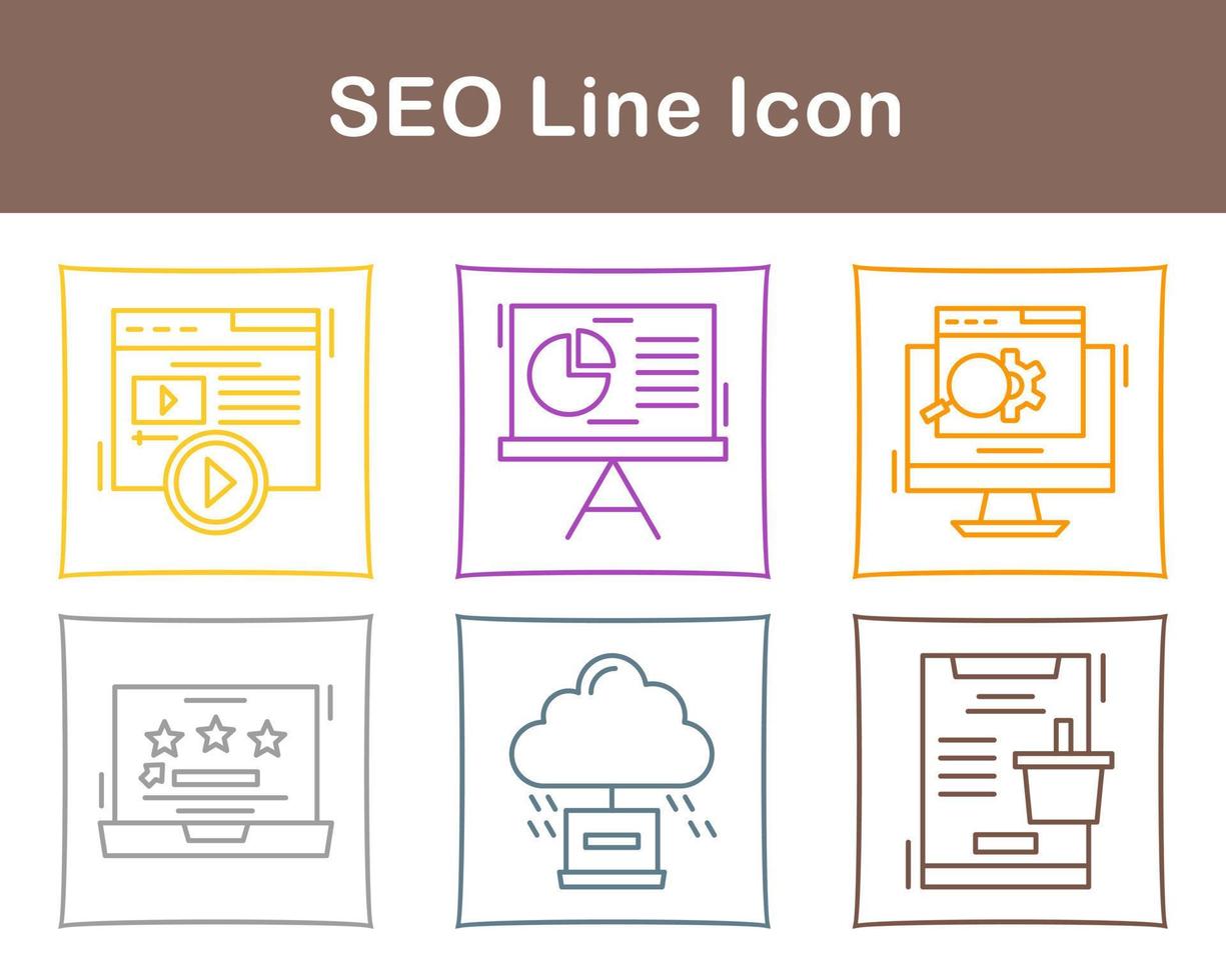 seo vector icono conjunto