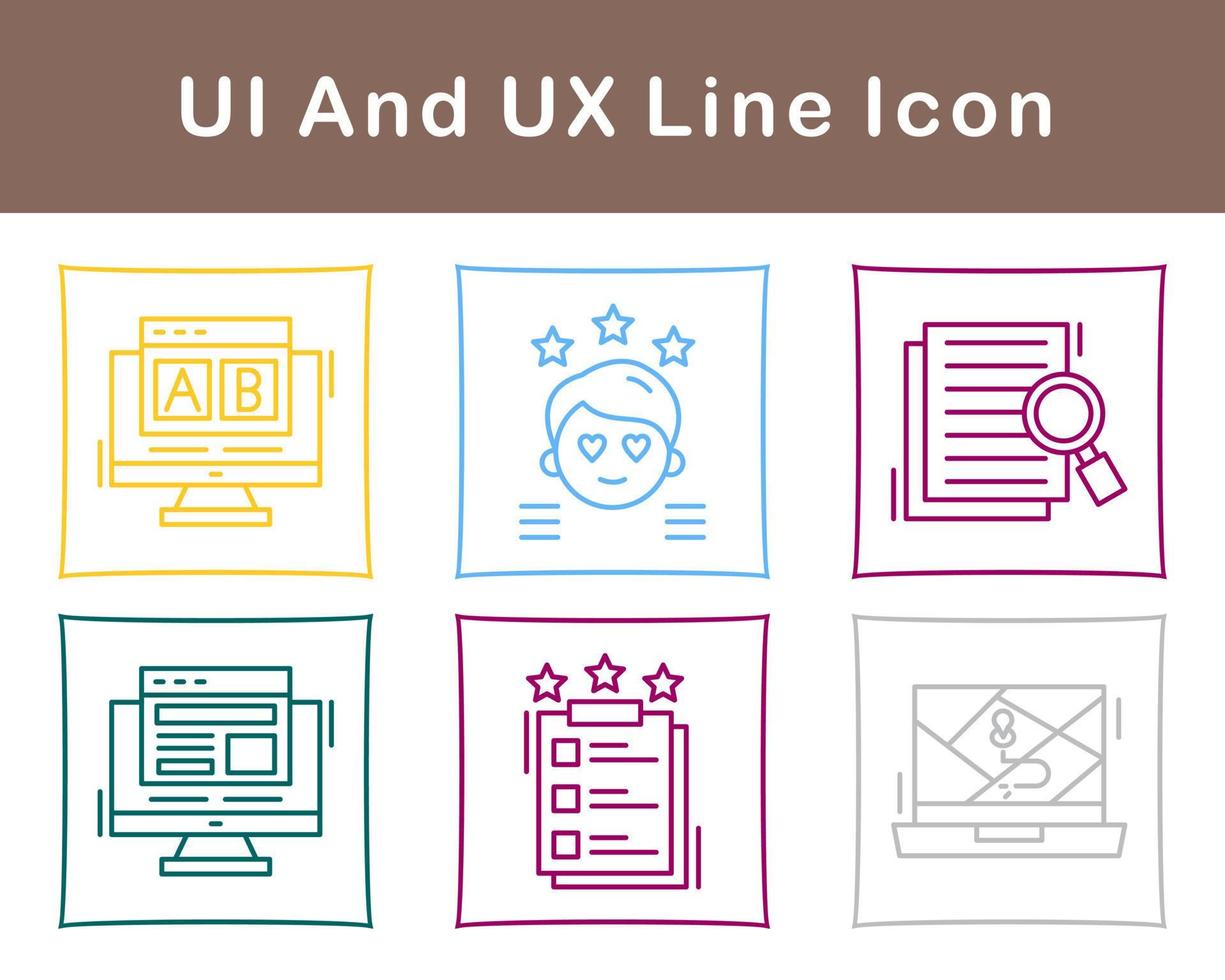 UI And UX Vector Icon Set