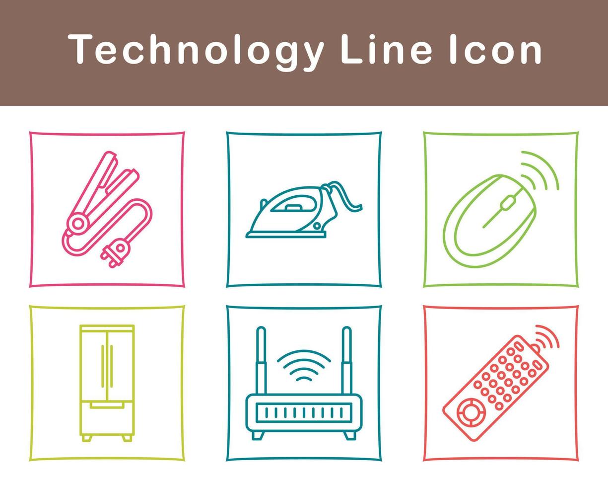 tecnología vector icono conjunto