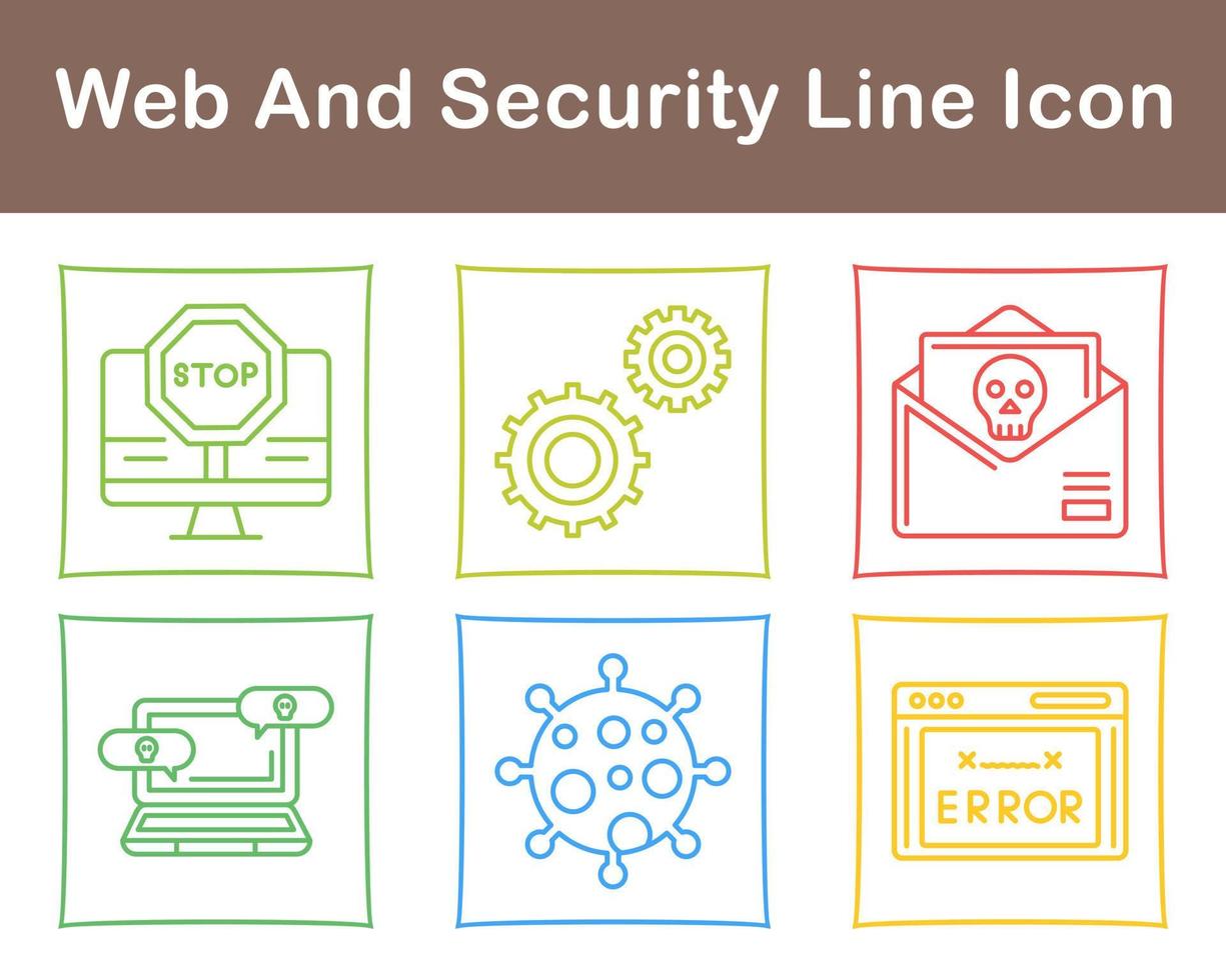 Web And Security Vector Icon Set
