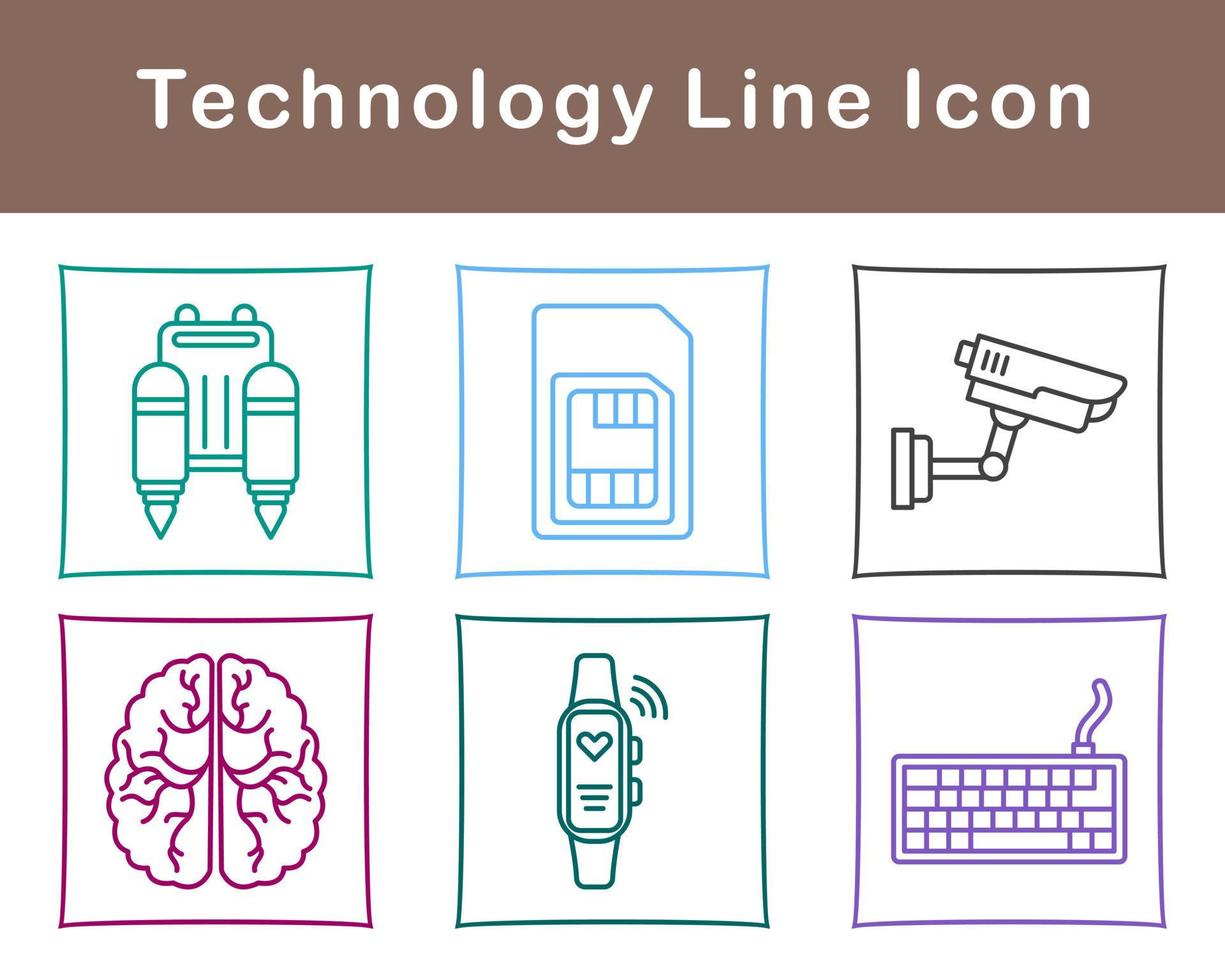 tecnología vector icono conjunto