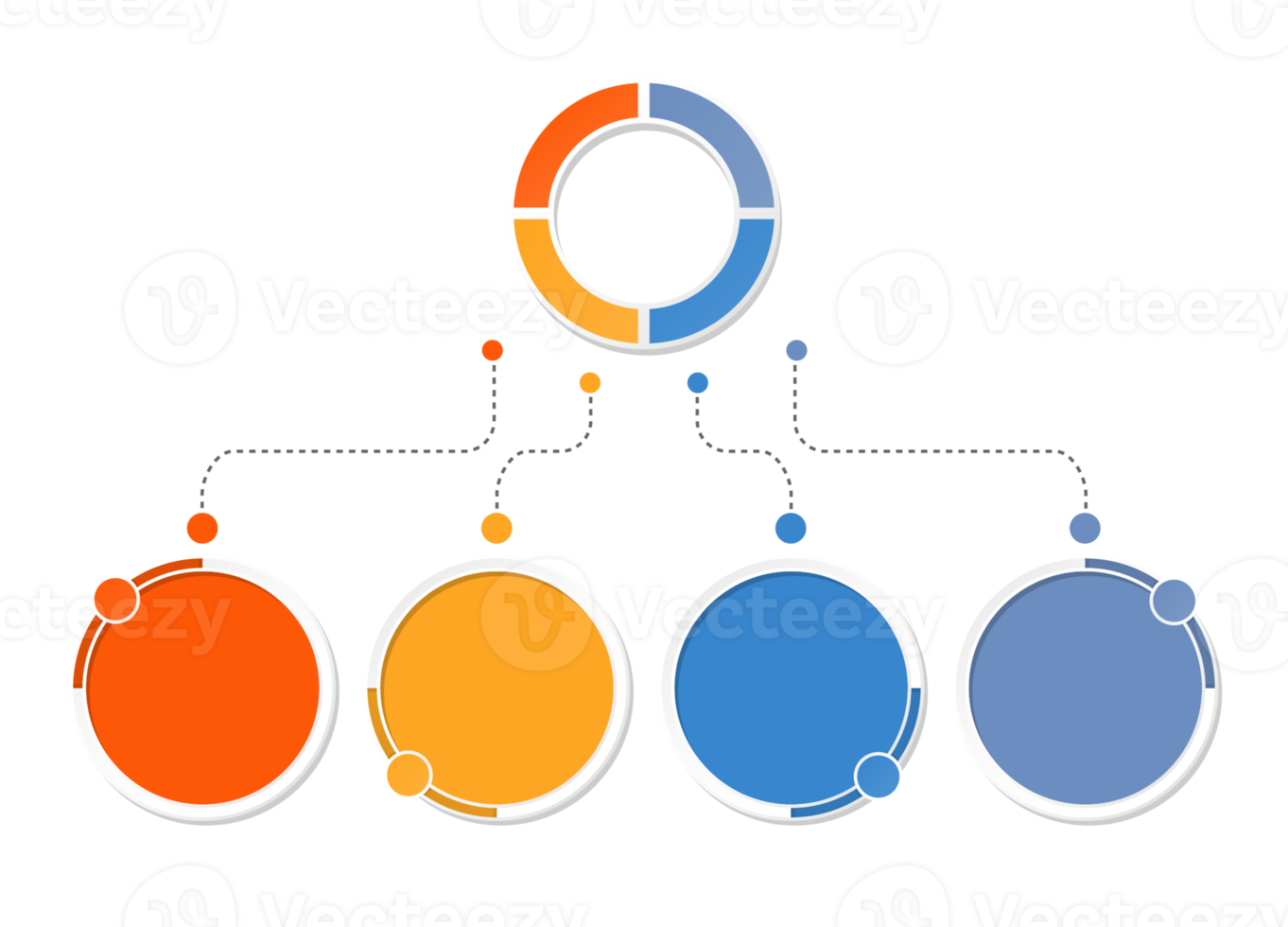 Infographic with 4 steps, process or options. png